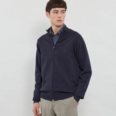 stone 21AWローゲージニットフルジップ付き セール】ダブルジップラインニット（ニット/セーター）｜one after