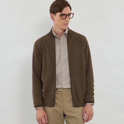 ＜MACKINTOSH LONDON (Men)＞ハイゲージケーブルフルジップアップニット（Ｇ１Ｎ３０６０２＿＿）