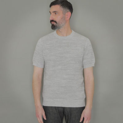 ＜MACKINTOSH LONDON (Men)＞交編サマーニットＴシャツ（Ｇ１Ｎ５０１０３＿＿）