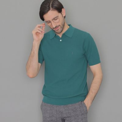＜MACKINTOSH LONDON (Men)＞【ＬＥＯＮ掲載】ハイゲージコットン鹿の子ニットポロシャツ（Ｇ１Ｎ５３３０６＿＿）