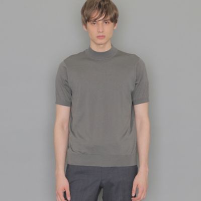＜MACKINTOSH LONDON (Men)＞【ＬＥＯＮ掲載】ウォッシャブルシルクコットンモックネックニット（Ｇ１Ｎ５６３０５＿＿）
