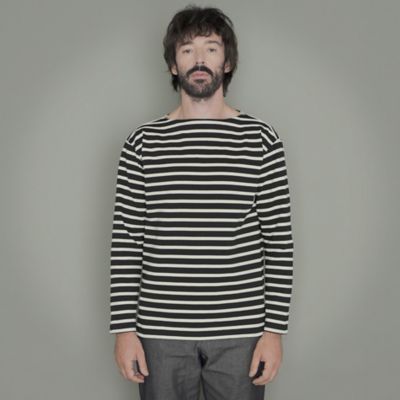 【送料無料ライン/39ショップ】 Tournier／トゥルニエ】ボーダー長袖バスクシャツ カットソー(長袖+七分)