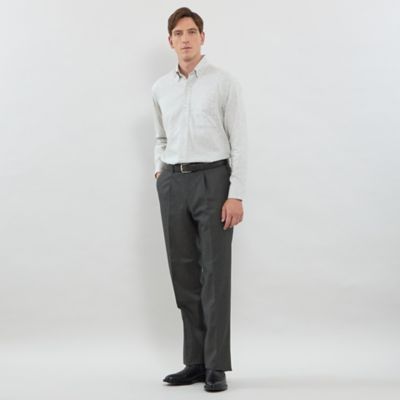 Adjustable Fit】メランジフランネル 1プリーツ