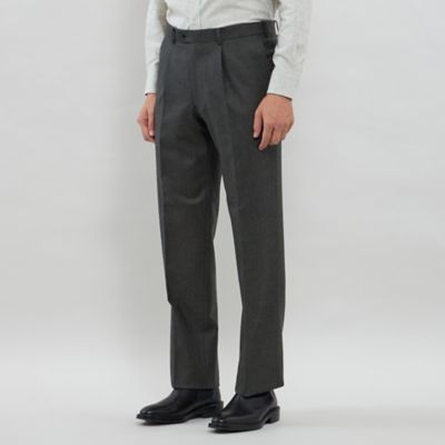 Adjustable Fit】メランジフランネル 1プリーツ