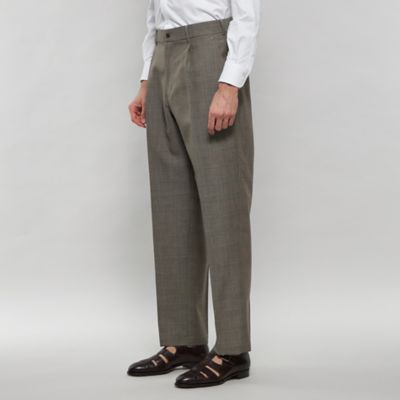 【ＤＯＲＭＥＵＩＬ／ドーメル】【ＳＵＰＥＲ　ＬＩＴＥ　ＴＯＮＩＫ】１プリーツグレンチェックトラウザーズ（Ｇ１Ｒ２２０１１＿＿）