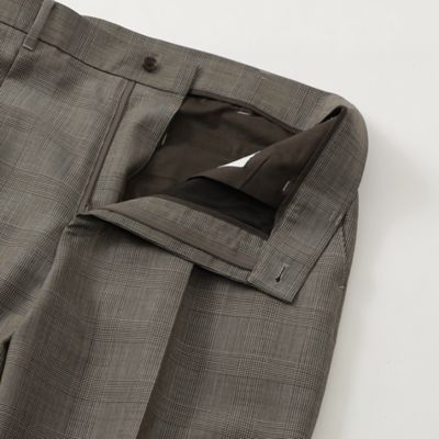 【ＤＯＲＭＥＵＩＬ／ドーメル】【ＳＵＰＥＲ　ＬＩＴＥ　ＴＯＮＩＫ】１プリーツグレンチェックトラウザーズ（Ｇ１Ｒ２２０１１＿＿）