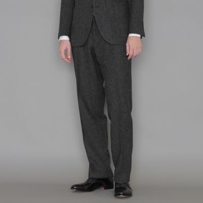 ＜MACKINTOSH LONDON (Men)＞【ＬＥＯＮ掲載】【Ｍｏｒｇａｄｏ／モルガド】シェットランドツイード１プリーツトラウザーズ（Ｇ１Ｒ２２４１０＿＿）