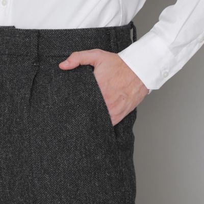 【ＬＥＯＮ掲載】【Ｍｏｒｇａｄｏ／モルガド】シェットランドツイード１プリーツトラウザーズ（Ｇ１Ｒ２２４１０＿＿）