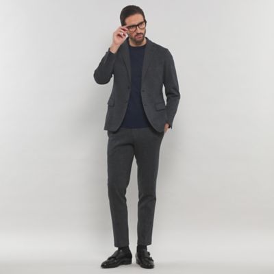 【ＦＬＥＸ　ＪＥＲＳＥＹ】コットンウールジャージーグレンチェックセットアップパンツ（Ｇ１Ｒ４９４１６＿＿）