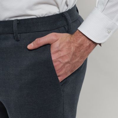 【ＦＬＥＸ　ＪＥＲＳＥＹ】コットンウールジャージーグレンチェックセットアップパンツ（Ｇ１Ｒ４９４１６＿＿）