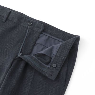 【ＦＬＥＸ　ＪＥＲＳＥＹ】コットンウールジャージーグレンチェックセットアップパンツ（Ｇ１Ｒ４９４１６＿＿）