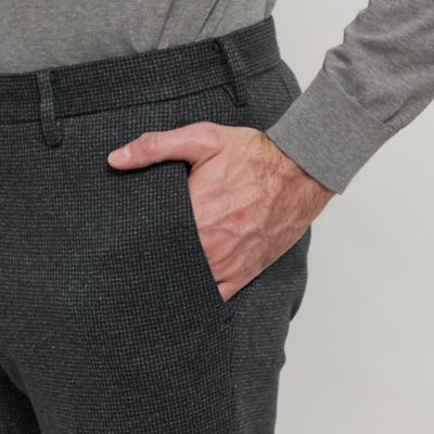 【ＦＬＥＸ　ＪＥＲＳＥＹ】コットンウールジャージーハウンドトゥースセットアップパンツ（Ｇ１Ｒ４９４１７＿＿）