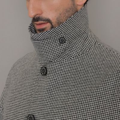 【ＭＡＣＫＩＮＴＯＳＨ】【ＨＵＭＢＩＥ／ハンビー】ウール千鳥ショートステンカラーコート（Ｇ３Ｂ６３４０２＿＿）