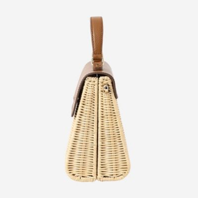【美品】美品　MACKINTOSH LONDON かご　ハンド　バッグ　ラタン ラタントップハンドルバッグ（G5105123＿＿
