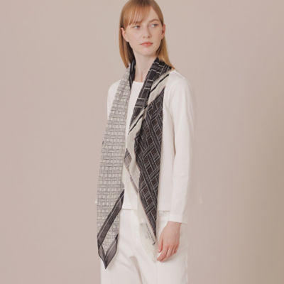 ＜MACKINTOSH LONDON (Women)＞【エクラ掲載】ラインバスケットループドスカーフ（Ｇ５７０２３０５＿＿）