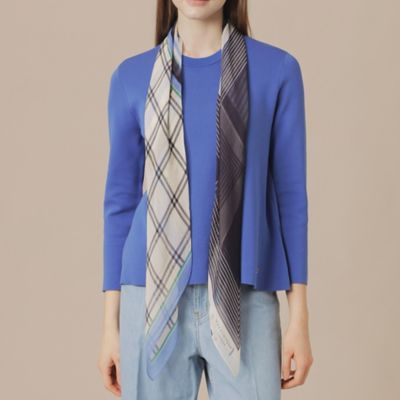 【婦人画報掲載】【Ｌｏｏｐｅｄ　Ｓｃａｒｆ／ループドスカーフ】チェックストライプループドスカーフ（Ｇ５７０３５０６＿＿）