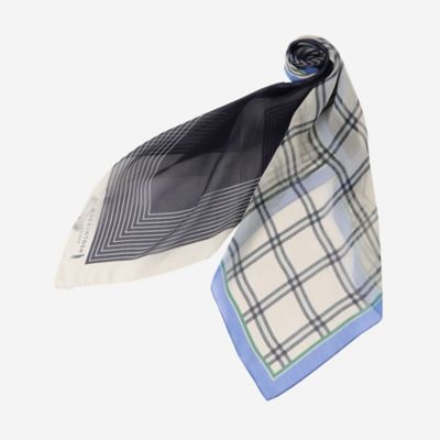 【婦人画報掲載】【Ｌｏｏｐｅｄ　Ｓｃａｒｆ／ループドスカーフ】チェックストライプループドスカーフ（Ｇ５７０３５０６＿＿）