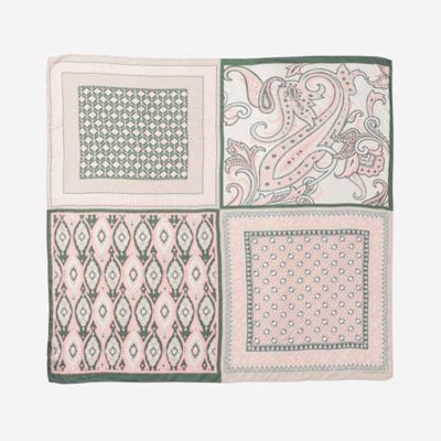 ❤お得なお品❤クリーニング済 ロサンジュ グリーン 菱形スカーフ 箱付き ❤お得なお品❤クリーニング済 ロサンジュ グリーン 菱形