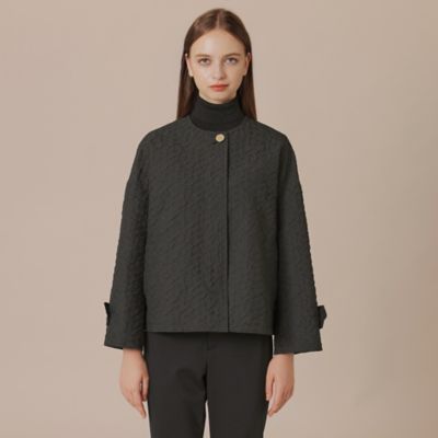【ＷＥＢ・一部店舗限定】【ＲＯＳＥＬＹ／ロズリー】フローティングジャカードノーカラーコート（Ｇ５Ａ０４４７１＿＿）
