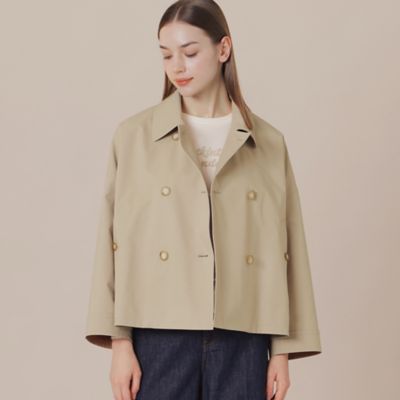 ＜MACKINTOSH LONDON (Women)＞【ＦＹＶＩＥ／フィビー】バイカラータフタダブルブレストコート（Ｇ５Ａ０６５１４＿＿）