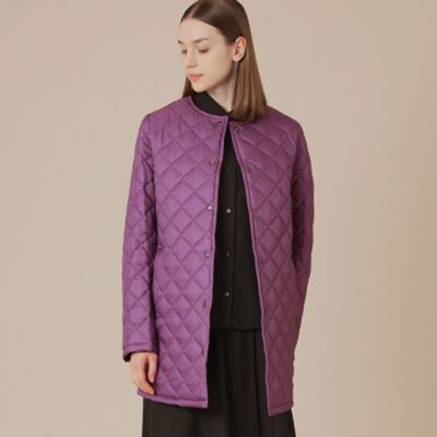 【送料無料】MACKINTOSH LONDON (Women)/マッキントッシュ ロンドン【TilburyNocollarmiddle/ティルベリーノーカラーミドル】エアリーキルティングノーカラーコート(G パープル38L コート・ジャケット【三越伊勢丹/公式】