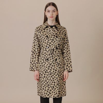 美品マッキントッシュロンドン アンドリュータフタコート総柄大きいサイズ46総柄 セール】 【L】【婦人画報掲載】シルケットタフタブルゾン