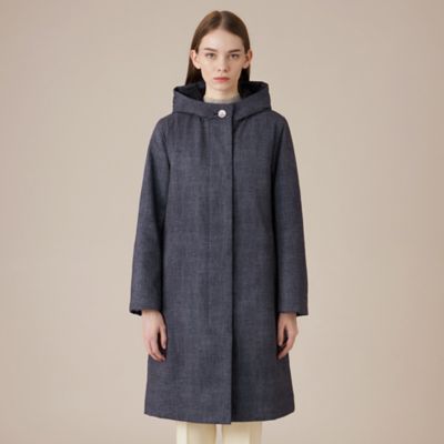 CHRYSTON／クリストン】デニムプリントソロタフタコート