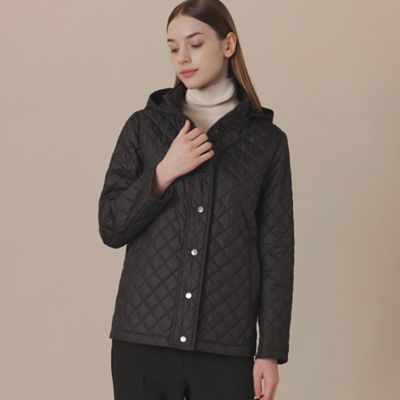＜MACKINTOSH LONDON (Women)＞キルティングタフタフーデットショートコート（Ｇ５Ａ８２６８６＿＿）