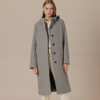 ＜MACKINTOSH LONDON (Women)＞【ＣＨＲＹＳＴＯＮ／クリストン】ウールダブルクロスメルトンフーデットコート（Ｇ５Ｂ１９６４９＿＿）