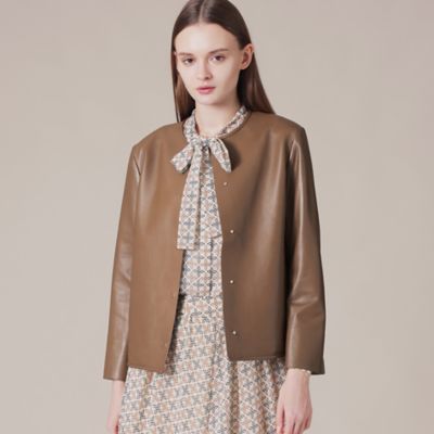 ＜MACKINTOSH LONDON (Women)＞シープレザーブルゾン（Ｇ５Ｅ０１８２９＿＿）