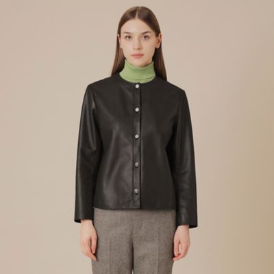 ノーカラーレザージャケット（G5E10632＿＿