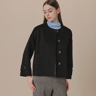 ＜MACKINTOSH LONDON (Women)＞【ＷＥＢ・一部店舗限定】【ＲＯＳＬＥＹ／ロズリー】カシミヤブレンドウールリバーノーカラーコート（Ｇ５Ｅ１１６７６＿＿）