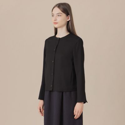 【ＷＥＢ・一部店舗限定】ファインウールレーヨンノーカラージャケット（Ｇ５Ｅ１２５７５＿＿）