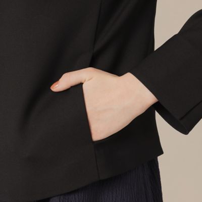 【ＷＥＢ・一部店舗限定】ファインウールレーヨンノーカラージャケット（Ｇ５Ｅ１２５７５＿＿）
