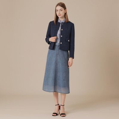 ベルベットヤーンツイードジャケット（G5E15638＿＿