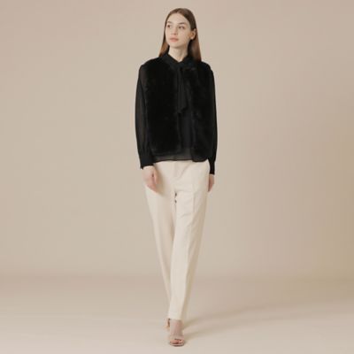 美品❤️マッキントッシュロンドン ネイビーニット ファージレニットコンビ（G5E16664＿＿） | MACKINTOSH