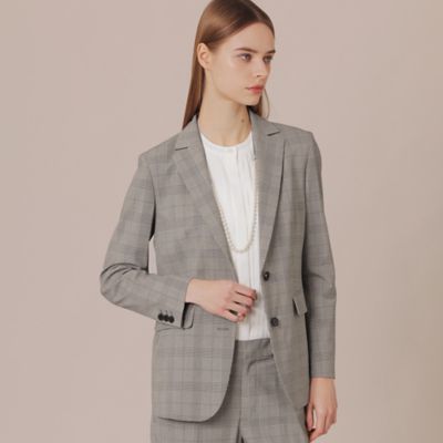 ＜MACKINTOSH LONDON (Women)＞ブリティッシュグレンチェックジャケット（Ｇ５Ｅ７６３０６＿＿）