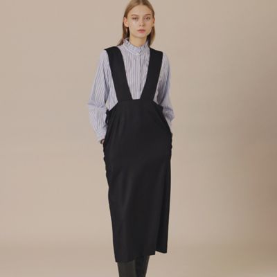 極美品　定価7.2万　エブール　ウールサキソニーワンピース　はしごレース　38 ウールサキソニーワンピース（G5J12635＿＿