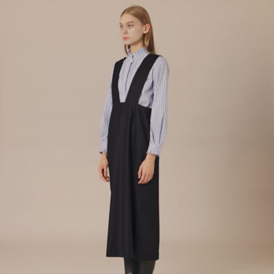 極美品　定価7.2万　エブール　ウールサキソニーワンピース　はしごレース　38 ウールサキソニーワンピース | LANVIN COLLECTION (Women