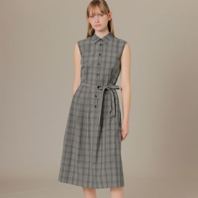 ＜MACKINTOSH LONDON (Women)＞ラインチェックコットンワンピース（Ｇ５Ｊ１３１５０＿＿）
