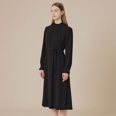 バックサテンジョーゼットワンピース（G5J13639＿＿