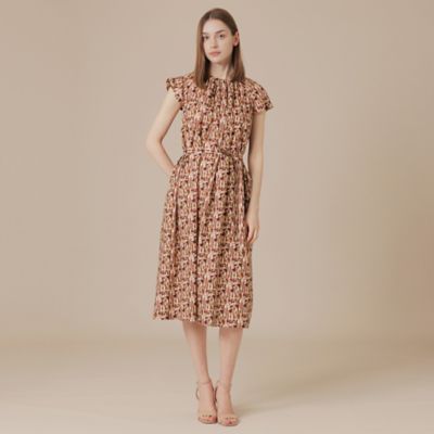 ★Hobbs London Demiコンフェッティプリント 上質ワンピ★ ウェーブプリントワンピース（G5J14610＿＿