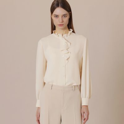 ＜MACKINTOSH LONDON (Women)＞ポリエステルジョーゼットブラウス（Ｇ５Ｍ０１５０３＿＿）