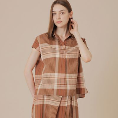＜MACKINTOSH LONDON (Women)＞ブライトチェックブラウス（Ｇ５Ｍ０２６０１＿＿）