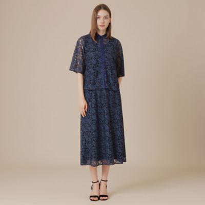 未使用品✨マッキントッシュロンドン　ブラウス　レース　ブラック 2XL 三陽商会 エクラ掲載】シルエットフラワーブラウス(トップス)｜MACKINTOSH