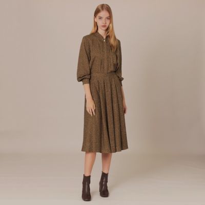 MACKINTOSH LONDON プリントニュアンスタイブラウスベージュ L】ペイントドットプリントブラウス(トップス)｜MACKINTOSH