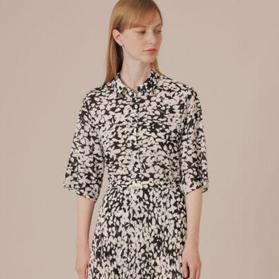 ＜MACKINTOSH LONDON (Women)＞【エクラ掲載】シルエットフラワーブラウス（Ｇ５Ｍ０５３５３＿＿）