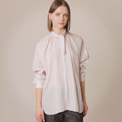 ＜MACKINTOSH LONDON (Women)＞キュプラドビーストライプブラウス（Ｇ５Ｍ０６１３６＿＿）