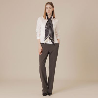 美品 マッキントッシュロンドン コットンナイロンストレッチスタンドカラーブラウス MACKINTOSH LONDON（マッキントッシュ ロンドン）の「コットン