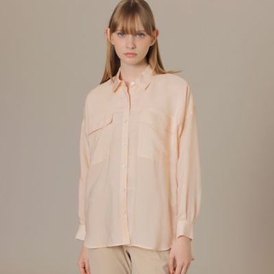＜MACKINTOSH LONDON (Women)＞シアーキュプラシフォンブラウス（Ｇ５Ｍ１２１４２＿＿）